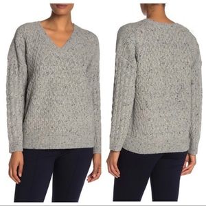 VINCE Men/'s Marled Cable-knit Crew Neck Sweater $395 NWT